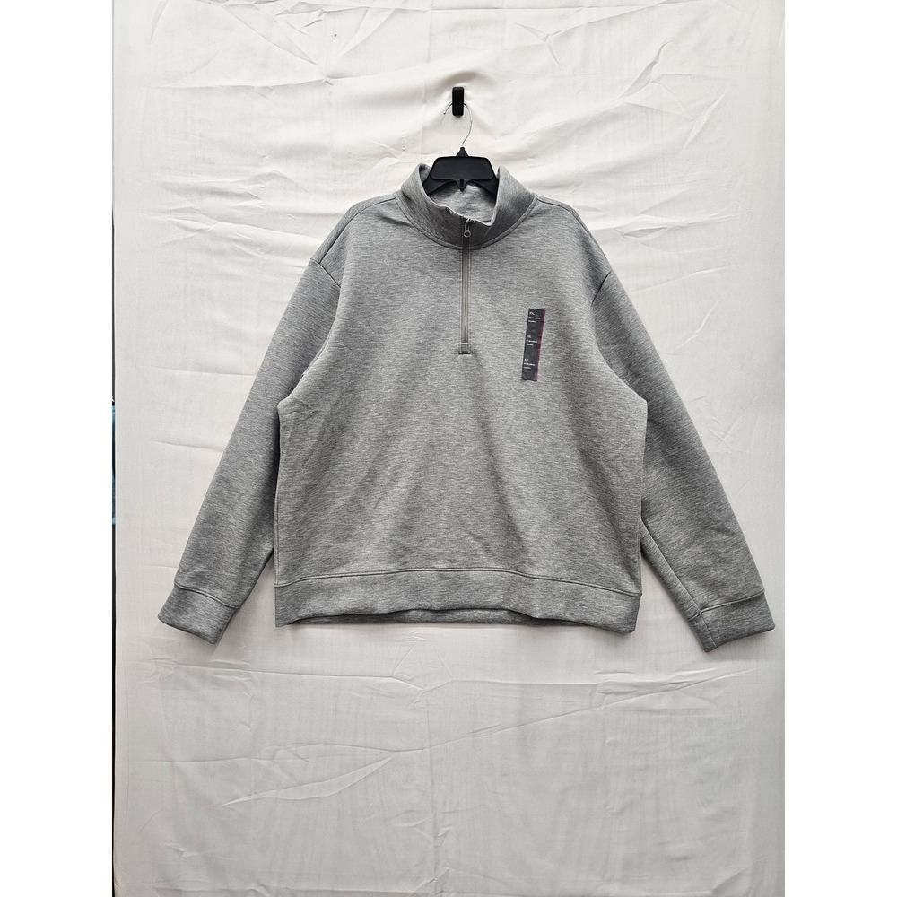 All in Motion Mens Sleek Spacer 1/2 Zip Heathered Gray‎ Pullover XXL Z290M0